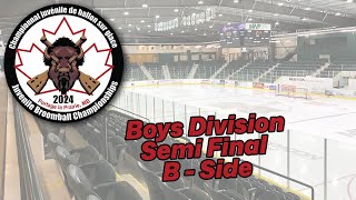 2024 Juvenile Nationals  Boys B SemiFinal  Debden Speedballs Visitors vs Team Manitoba Home [upl. by Wesley]