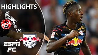 Amadou Haidaras header earns RB Leipzig a draw vs Cologne  Bundesliga Highlights  ESPN FC [upl. by Sterne]