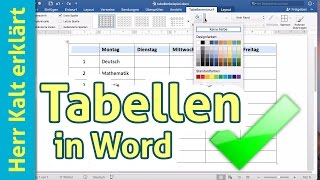 Tabellen in Word – AnleitungTutorial [upl. by Puto]