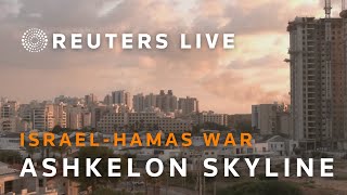 LIVE View of Ashkelon Israels southern front with Hamas [upl. by Ahsakal]