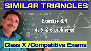 Class XSIMILAR TRIANGLES Exercise 81  45 amp 6 problems [upl. by Eulaliah315]