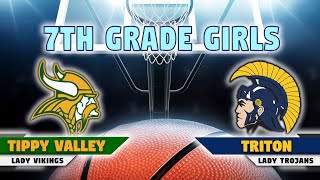 Tippecanoe Valley at Triton  7th Grade Girls Basketball 🏀 1202021 [upl. by Ishmael]