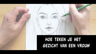 Hoe teken je het gezicht van een vrouw [upl. by Wernda]