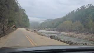 GOING DOWN 197 GREEN MTN AND WYATT TOWN RD IN MICAVILLE AFTER HELENE FLOOD [upl. by Saimerej]