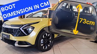 KIA SPORTAGE 2021present Boot Size in CM CarGuruDIY [upl. by Ellissa267]