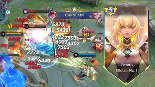 BEATRIX HYPER CARRY BUILD EPIC COMEBACKmust watch INTENSE MATCH [upl. by Nonnac]