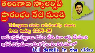 TELANGANA SCHOLARSHIP 202425 how to apply  TS SCHOLARSHIP 202425  ts scholarship [upl. by Ardnoed]