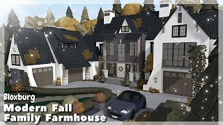 BLOXBURG Modern Fall Family Farmhouse Speedbuild  Roblox House Build [upl. by Dawaj830]