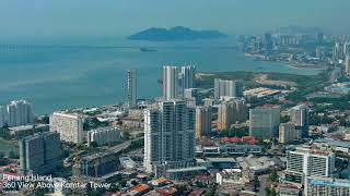 Penang Island 360 View Above Komtar Tower [upl. by Philps]