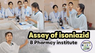 How to do practical Assay of isoniazidbpharma bpharmacy bpharmasyllabus telugu trending [upl. by Lauro]