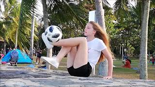 Amazing female freestyle football skills compilation 😱 only 16 years old 😱😱😱 [upl. by Gussy402]