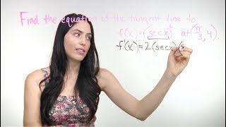 How to Find the Equation of a Tangent Line with Derivatives NancyPi [upl. by Horton]