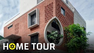 2042 sq ft Compact House Samruddhi in Surat Gujarat  Aangan Architects Home Tour [upl. by Campagna]