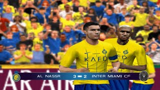 PES 2024 Al Nassr vs Inter Miami  Amistoso 2024 [upl. by Yenrab]