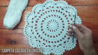 Carpeta Calada Tejida en CROCHET  Paso a Paso [upl. by Leunammi]