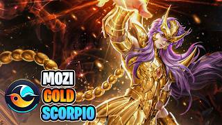 Mozi Gold Scorpio Skin  Saint Seiya Collaboration [upl. by Ecinuahs255]