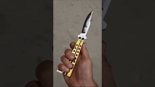 MakingButterflyKnifeoutofBearingknifemakingknifemakingthingscreativecreativeshorts [upl. by Staford335]