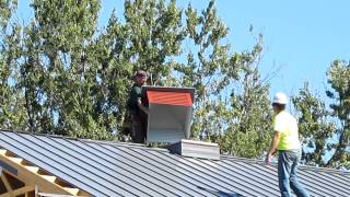 Garage Construction  Putting up the Cupolas [upl. by Cammie559]