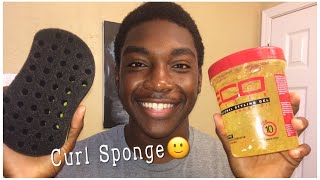 How To Get Defined Curly Hair With A Sponge [upl. by Novled]