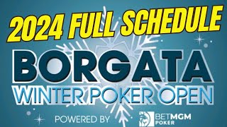 Borgata Winter Poker Open 2024 Full Schedule Announced  Big Guarantees Exclusive Live Streams [upl. by Nerissa]