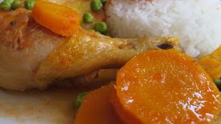 RECETA Estofado de pollo sano rico fácil comida peruana [upl. by Ycnaffit]