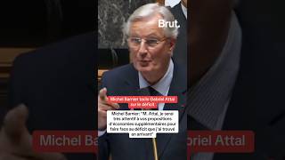 Michel Barnier tacle Gabriel Attal sur le déficit [upl. by Plusch]