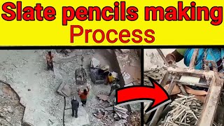 Slate pencil making process in factory  Oddly satisfying workers TeluguBadi VinayVlogger [upl. by Dnalwor983]