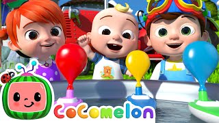 Balloon Boat Race  CoComelon Nursery Rhymes amp Kids Songs [upl. by Ahsenek836]