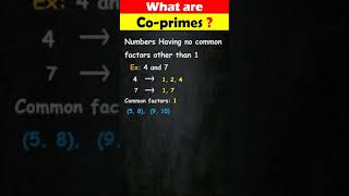 Co prime numbers Definition  class 10 maths shorts viral [upl. by Annaxor]