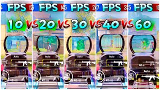 10FPS vs 20FPS vs 30FPS vs 40FPS vs 60FPS  BGMI  PUBG MOBILE  Does FPS Matter [upl. by Blandina983]