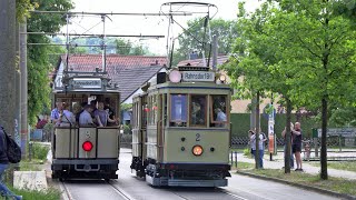 111 Jahre Woltersdorfer Straßenbahn Begegnung Tw 9 aus Potsdam  Tw 2  Bw 24 [upl. by Peale]