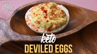 Keto Deviled Eggs  A Keto Easter Recipe 🥚 [upl. by Ritchie]