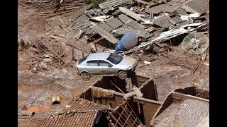 Shocking Footage Captures Moment Of Brazil Dam Collapse [upl. by Batholomew168]