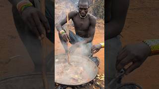 Wow Thats incredible delicious food made by hadzabe tribe middle of nowhere without any spicesfood [upl. by Beutler]