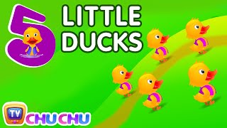 Five Little Ducks Nursery Rhyme With Lyrics  Cartoon Animation Rhymes amp Songs for Children [upl. by Nenney]