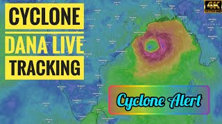 Cyclone Dana Live map and movement tracking  Predicted path of Dana cyclone  Cyclone alert [upl. by Hsevahb]