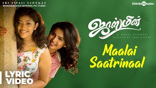 Jasmine  Maalai Saatrinaal Song Lyric Video  C Sathya  Jegansaai [upl. by Seditsira63]