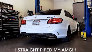 Straight Piped E63S AMG  55L Twin Turbo V8 [upl. by Reinnej301]