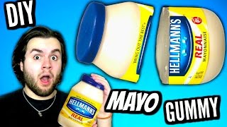 DIY Giant Jelly Mayonnaise  How To Make Gummy Edible Jello Mayo Bottle Tutorial [upl. by Braasch70]