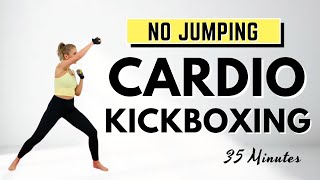 🔥35 Min CARDIO KICKBOXING for FAT BURN amp TONING🔥ALL STANDING🔥NO JUMPING🔥NO REPEAT🔥POWER SESSION🔥 [upl. by Aerdnaid710]