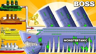 MEGA BOSS MONSTERTANIC vs MEGA TANK  Cartoons about tankNina tank cartoon [upl. by Shaina]