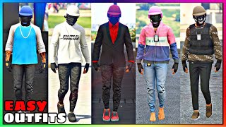 Top 5 Best Easy To Make Modded Colored BP Helmets Male Tryhard Outfits GTA Online [upl. by Betty]