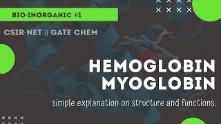 Hemoglobinmyoglobin  porphyrin ring  bioinorganic  Chemicos academy [upl. by Ttekcirc359]