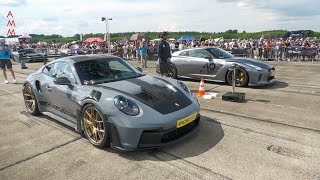 Porsche 992 GT3 RS vs 1200HP Nissan GTR R35 A9 Performance [upl. by Swee675]