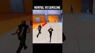 Normal VS Caroline 🔥 Caroline Character Ability Speed Test SrikantaFF freefire shorts [upl. by Alton]