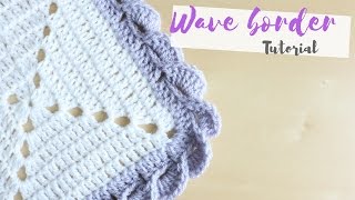 CROCHET Wave border tutorial  Bella Coco [upl. by Hcurab]