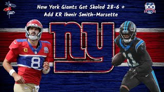 New York Giants Drop To 01  Is Daniel Jones Done  Ihmir SmithMarsette Signed  Cade Mays [upl. by Ileray]