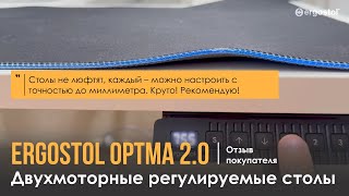 Обзор на регулируемые столы с электроприводами Ergostol Optima 20  Покупатели о Ergostol [upl. by Braeunig]