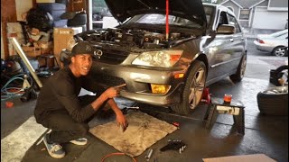 Is300 oil pan removal  gasket replacement [upl. by Eimorej336]