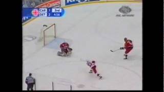 Wings score 2 in 13 seconds Game 2 2002 Finals [upl. by Eiramllij186]